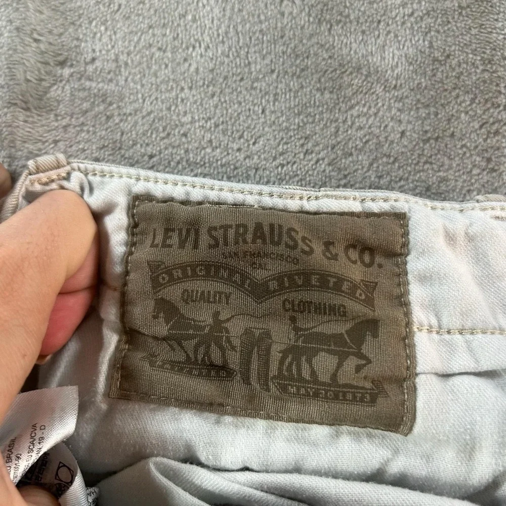 Levi's Cargo Shorts Mens 33 Beige Canvas Relaxed Utility Pockets Summer